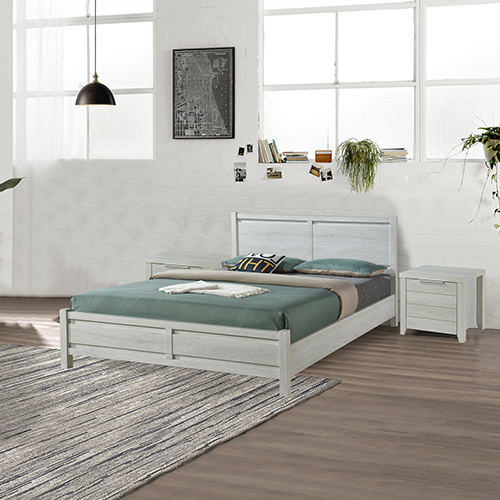 Cielo Natural Wood Like MDF Bedroom Suite 4 Pcs In Multiple Size & Colour with Tallboy
